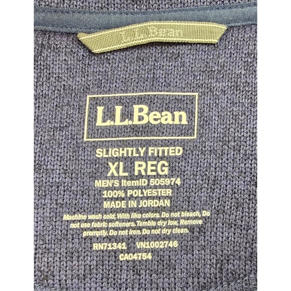 L.L.Bean Navy Fleece Vest Size XL - Picture 4 of 4